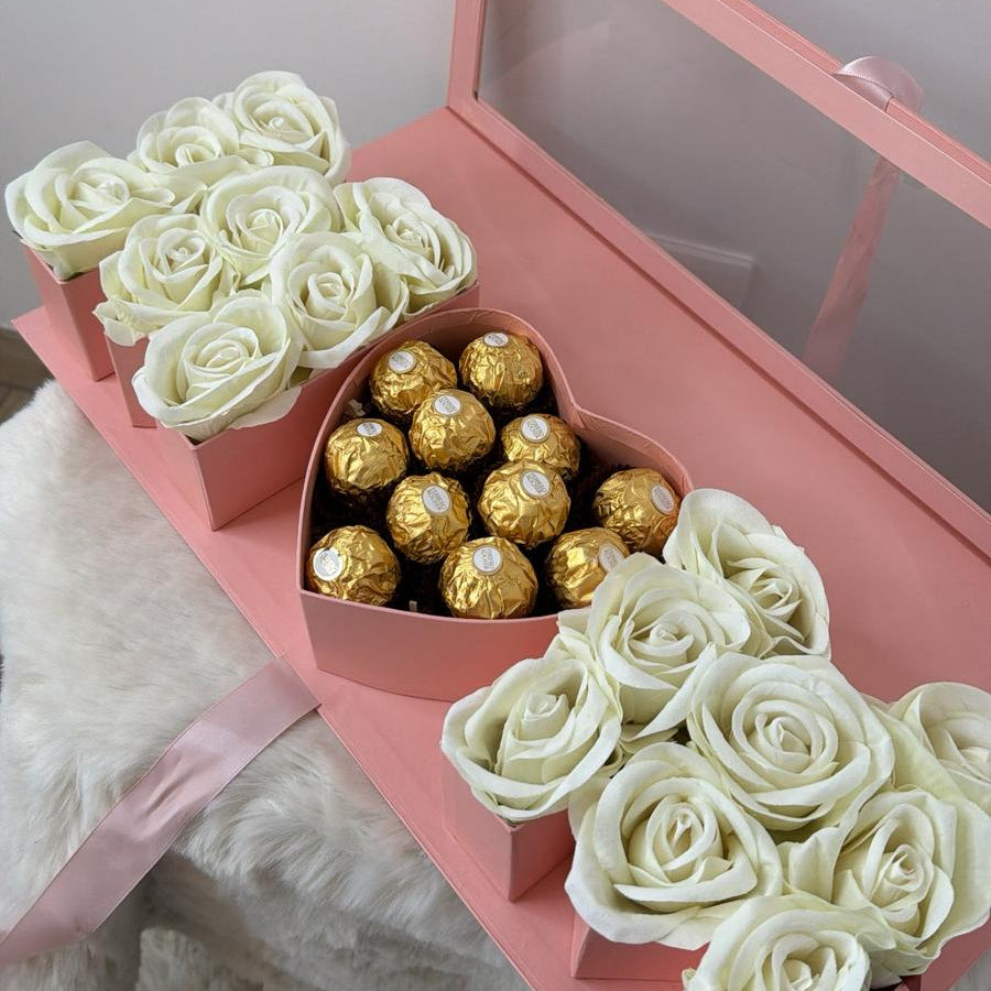 Coffret Roses & Chocolats - Cadeau Maman