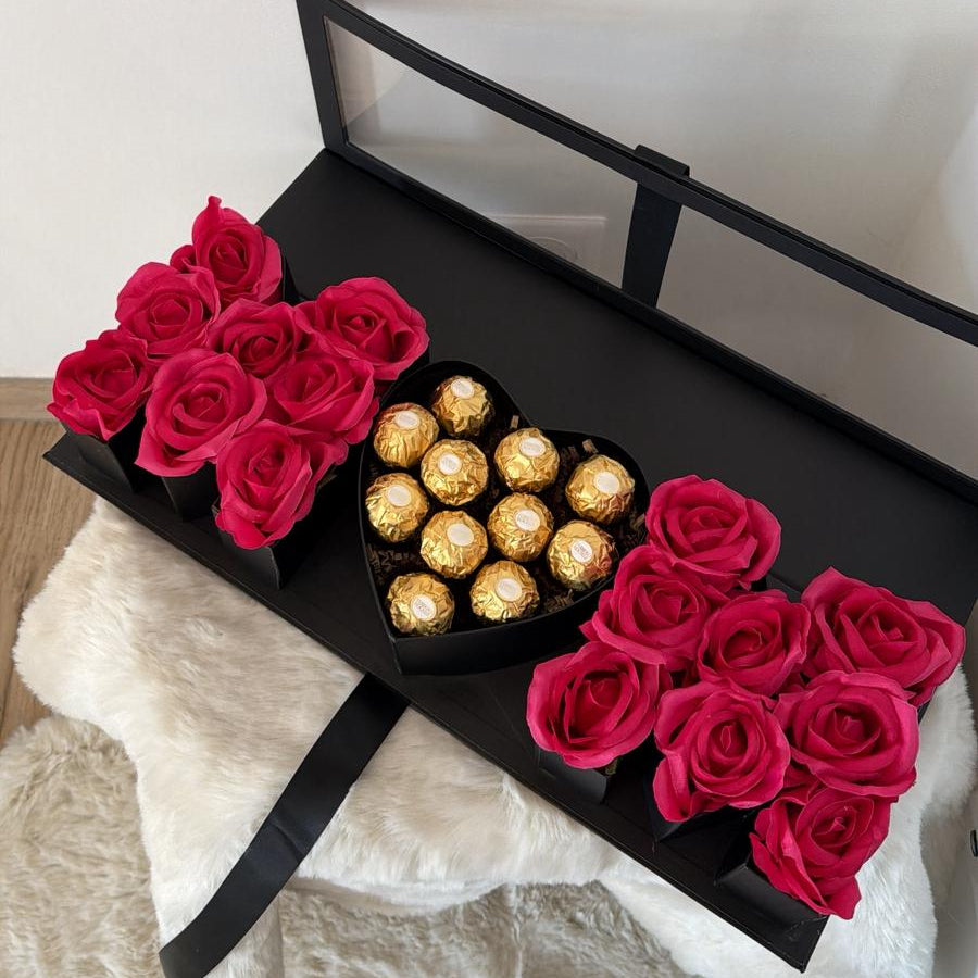 Coffret Roses & Chocolats - Cadeau Maman Image principale du produit