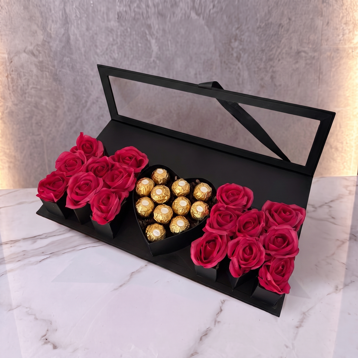 Coffret Roses & Chocolats - Cadeau Maman Image principale du produit